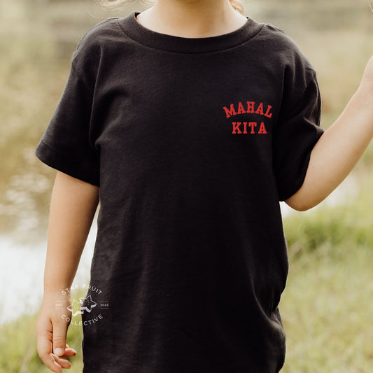 Mahal Kita Collegiate Embroidered Toddler Bella + Canvas Tee