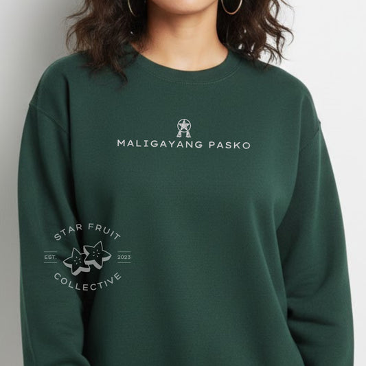 Maligayang Pasko Parol Embroidered Unisex Sweatshirt