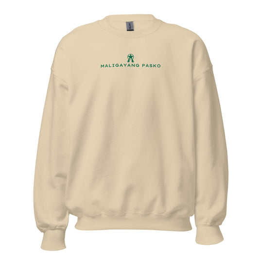 Maligayang Pasko Parol Green Embroidery Unisex Sweatshirt