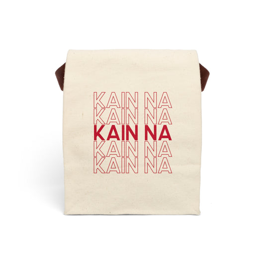 Kain Na Canvas Lunch Bag With Strap