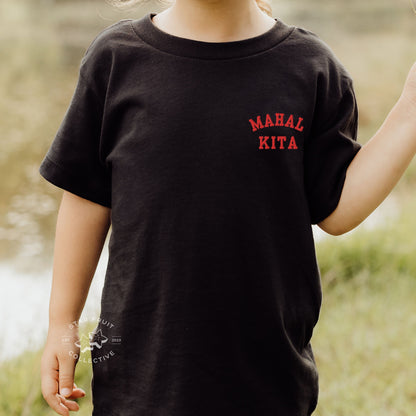 Mahal Kita Collegiate Embroidered Toddler Bella + Canvas Tee