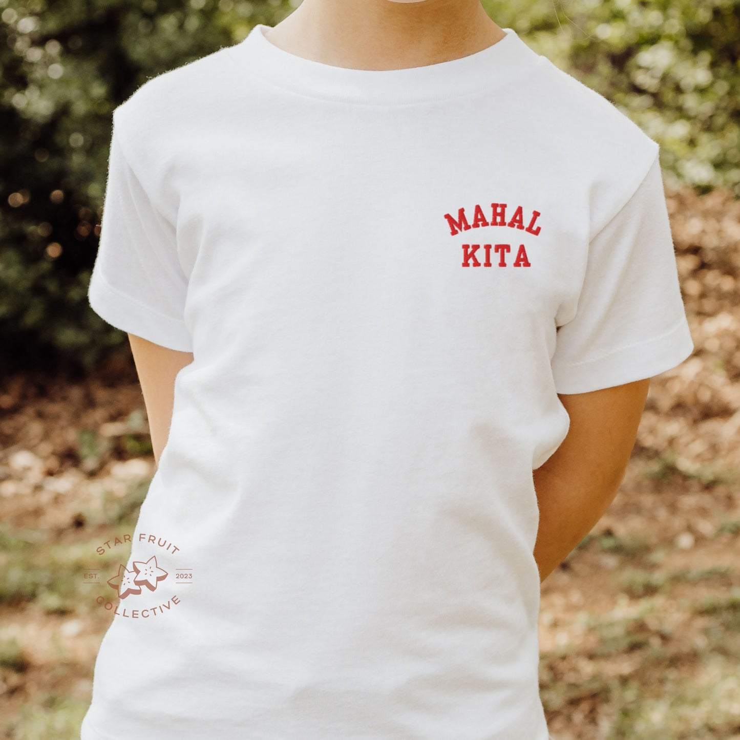 Mahal Kita Collegiate Embroidered Youth Bella + Canvas Tee