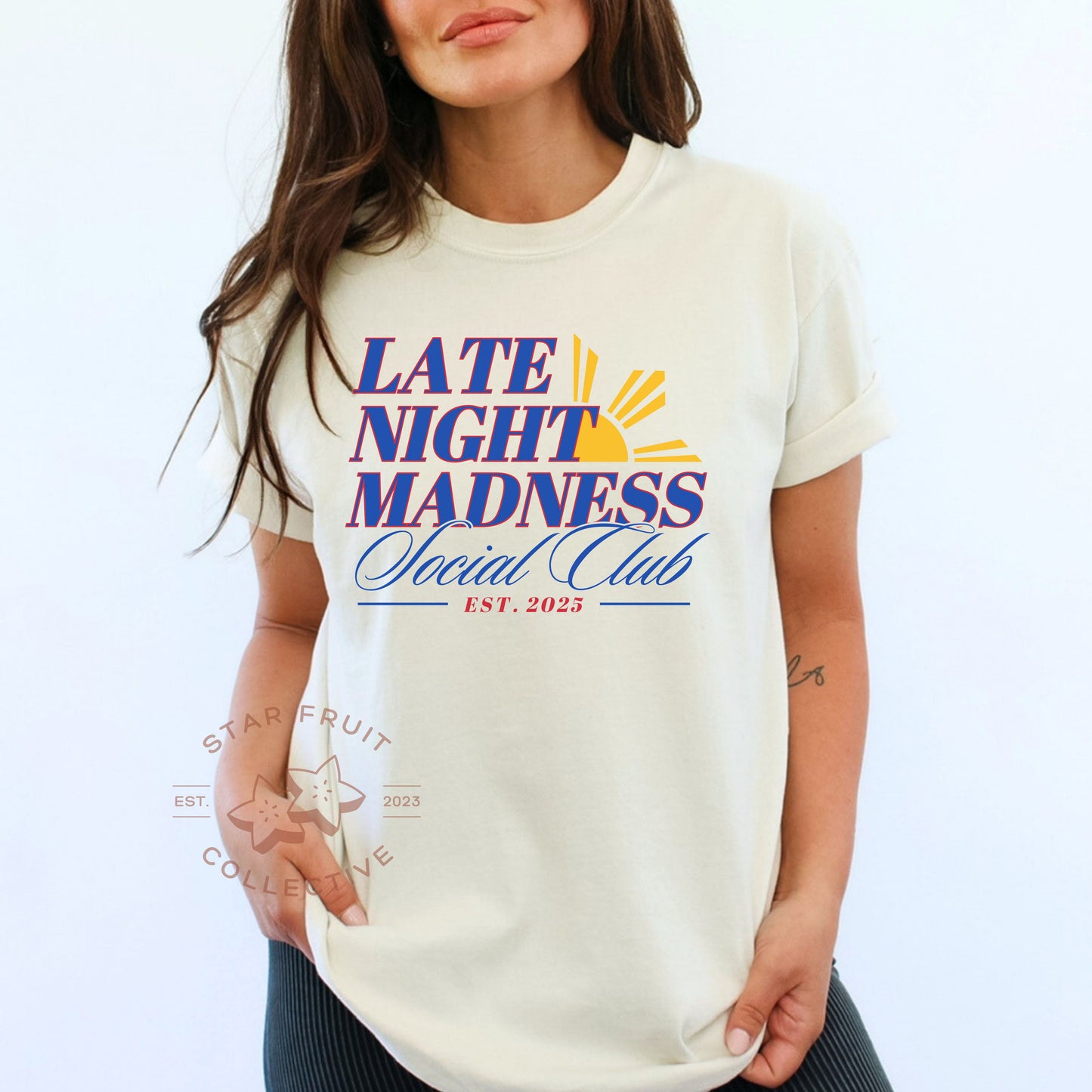 Late Night Madness Social Club Unisex Comfort Colors Tee
