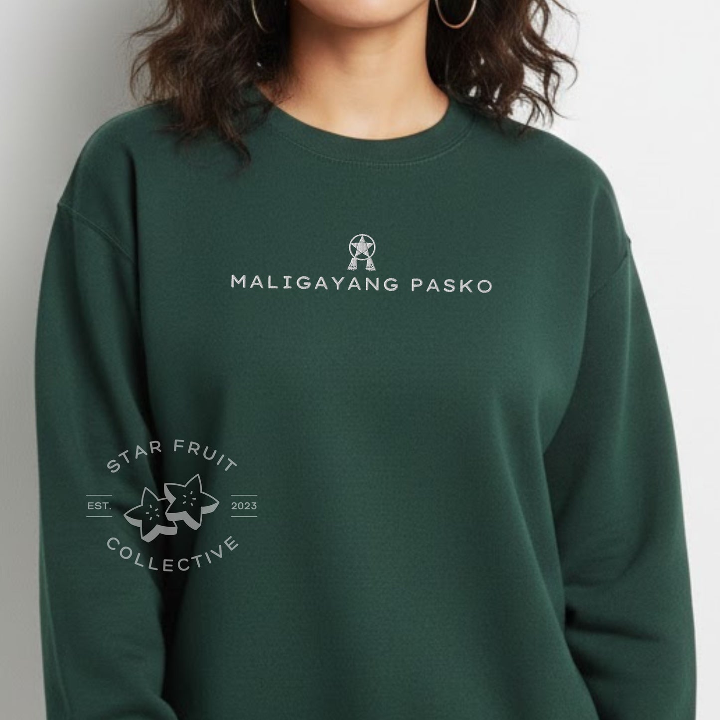 Maligayang Pasko Parol Embroidered Unisex Sweatshirt