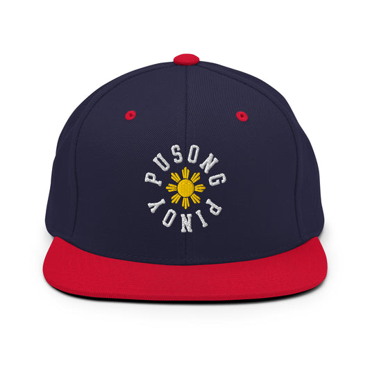 Pusong Pinoy Philippine Sun Snapback Hat