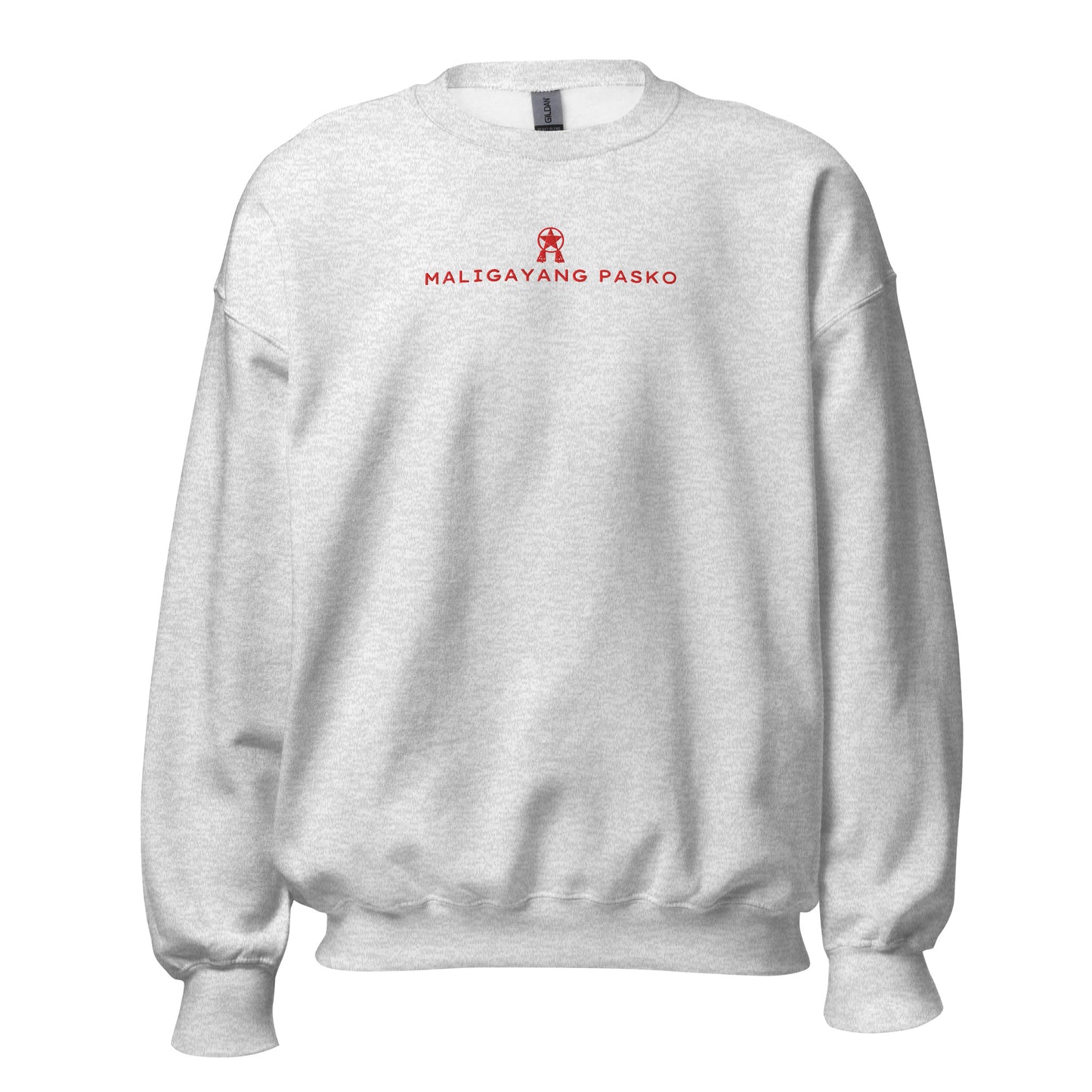 Maligayang Pasko Parol Red Embroidery Unisex Sweatshirt