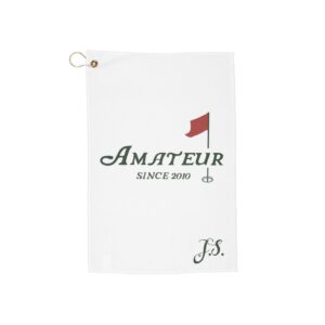 Custom Golf Towel – “Amateur Since [Custom Year]” with Personalized Initials