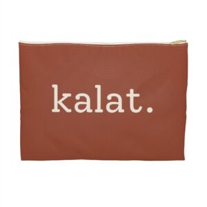 Kalat Canvas Zipper Pouch, Accessory Travel Bag, Makeup Bag, Filipino Gift