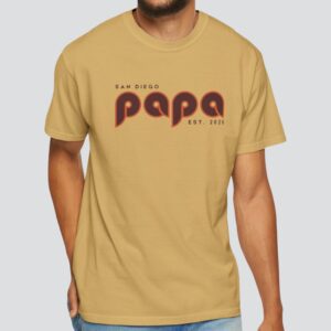 Custom Year San Diego Papa 70's Retro Comfort Colors T-Shirt