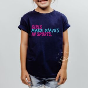Girls Make Waves In Sports Youth Bella+Canvas Shirt