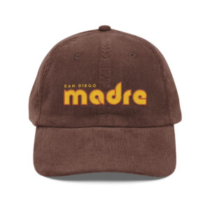 San Diego Madre 70's Retro Vintage Corduroy Cap