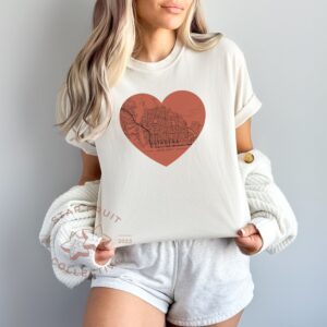 Love Altadena California 91001 Map Bella+Canvas T-Shirt