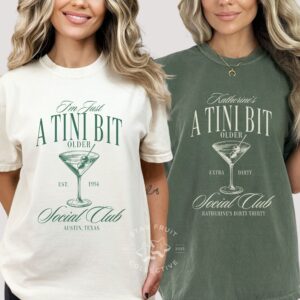 Custom Tini Bit Older Dirty Martini Birthday Comfort Colors T-Shirt